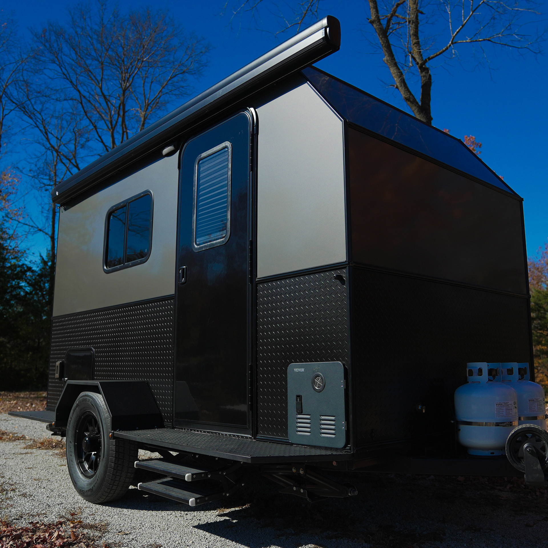 Hiker Trailer parked at a campsite